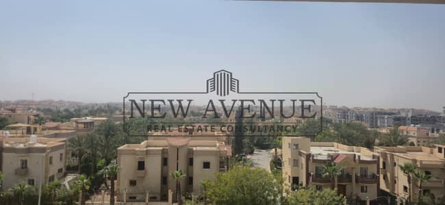 Fully finished penthouse with roof in Patio Casa El Shorouk overlooking villas with an open view offered below market price