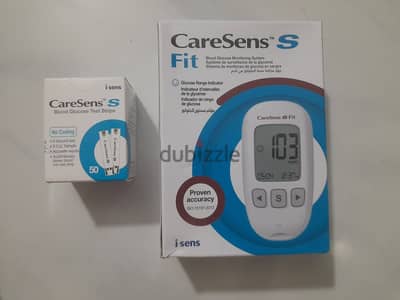 جهاز سكر بالشرايط متبرشم جديد لم يستخدم Caresens