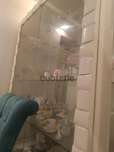 طقم سفره استعمال عروسه 6كرسي + نيش ابيض  الخشب زان عموله وحاجه نضيفه