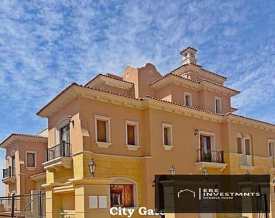 Quatro villa for sale with view landscape at the best price in market and ready to move in City Gate Compound New Cairo