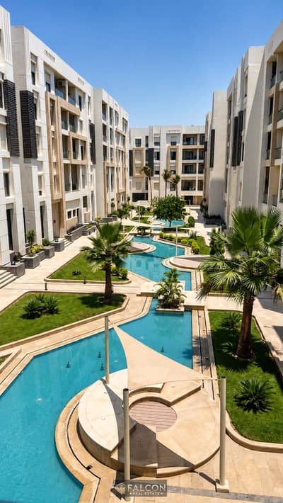 Ready-to-view apartment, stunning triple view, Luxury Ultra finish + ACs + kitchen, for sale in AlJaz Sheraton, near Nasr City &City  Center almaza