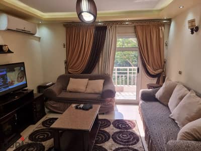 Furnished apartment for rent in Madinty, 82 meters, two bedrooms, and a bathroom, in the distinguished B7 area, modern furnishings, fully air-conditioned, special finishing