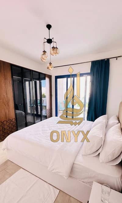 142 sqm Ground Floor Chalet for Rent, Private Garden, Hot Deal Price in Marassi Greek, North Coast