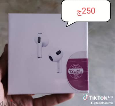 أير بودز 3 عضم جوده عاليه بسعر 250ج