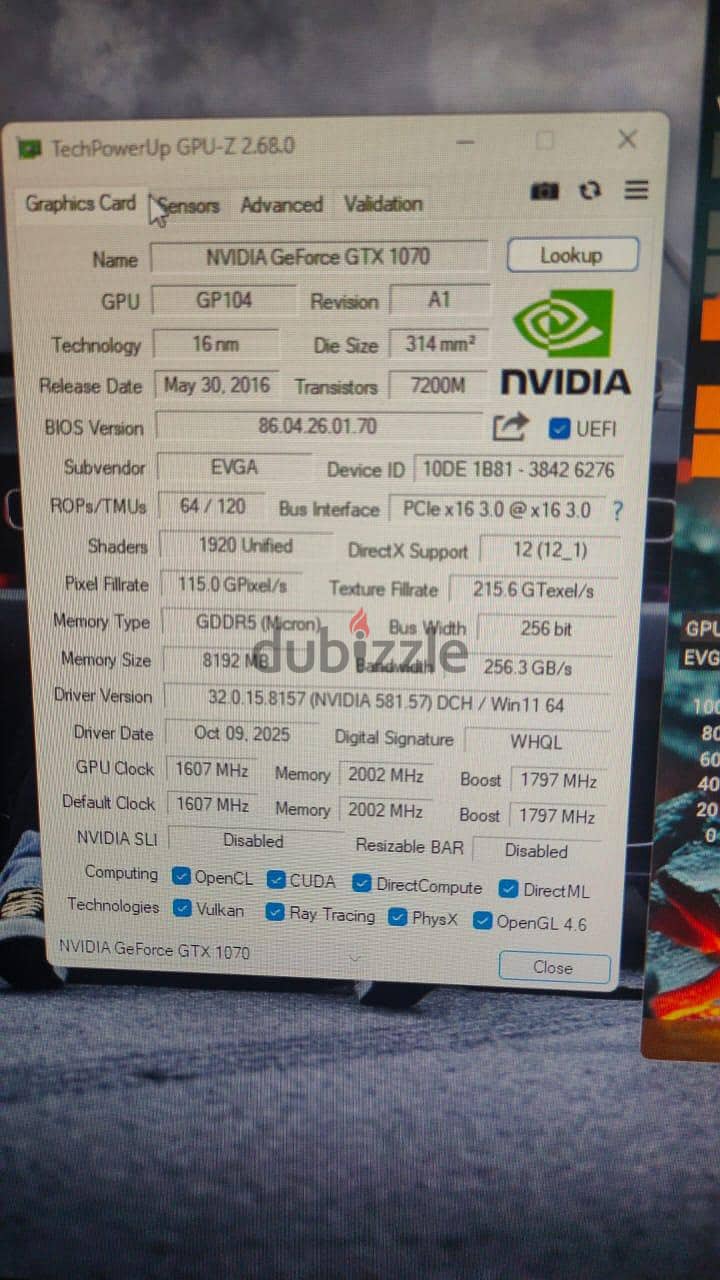EVGA GTX 1070 FTW 2