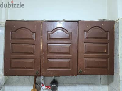 مطبخ خشب قطعتين  120سم الرخامة مكسورة