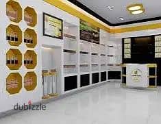 Commercial space 70 m for rent suitable for any commercial activity, super lux finishing, with all facilities: water, electricity, and natural gas in Alexandria, Al-Ajami, kilo 21, October Avenue, before the gate, in a very distinguished location.