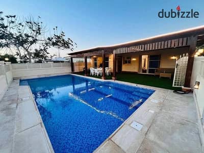 For rent VIP chalet air-conditioned 4 rooms private pool Ramses Village K45 North Coast