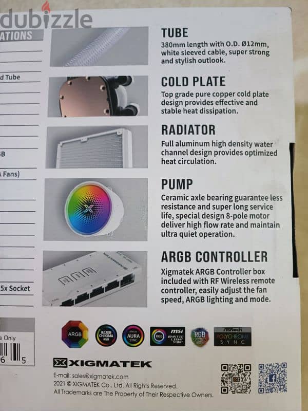Liquid Cooler Xigmatek Liquid Killer X 240 Arctic Argb Aio 2