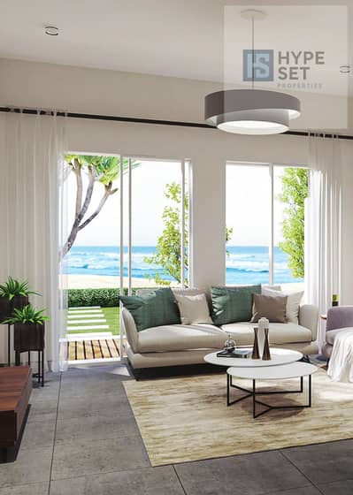 fully finished chalet  corner direct sea view 3bedrooms for sale in lavista ras el hekma with 5 % down payment and installments up to 8 years