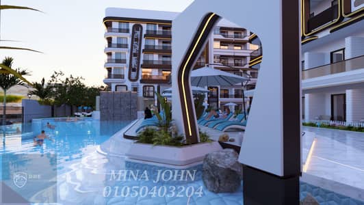 Own a tourist chalet in the heart of the plateau in Hurghada with a view of the sea and a swimming pool, with a payment plan of up to 5 years