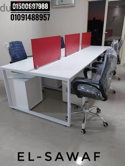خلية عمل- ورك ستيشن خشبmdfاسباني-  اثاث مكتبي-work station- partiton