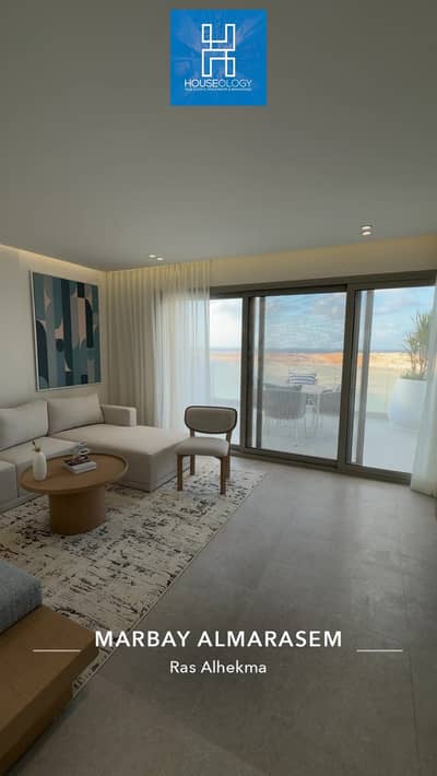 First row sea-facing townhouse with lagoon for sale in Marbay, North Coast, Ras El Hekma