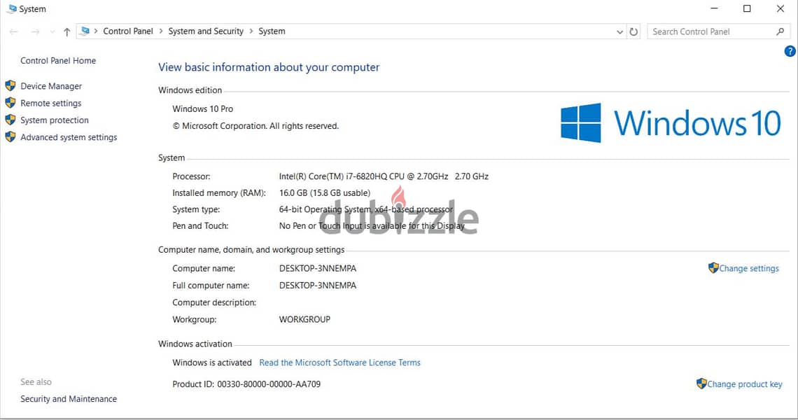 Dell precision 7520 ( workstation ) 1