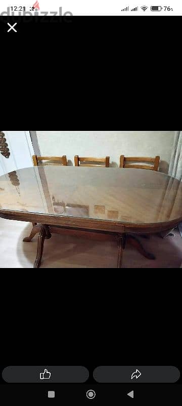 ترابيزة سفرة بالبلورة