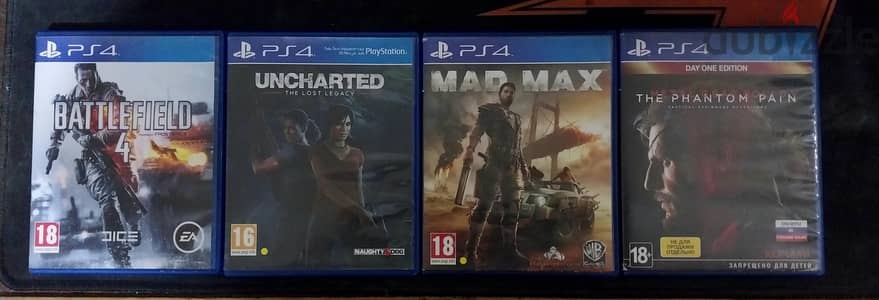 العاب Ps4 للبيع حالات ممتازه جدا كسر زيرو