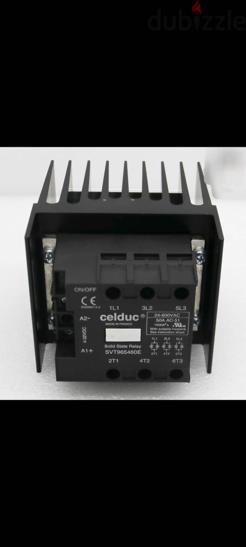 solid state relay 50amp 3 phase with heatsink (France) 1