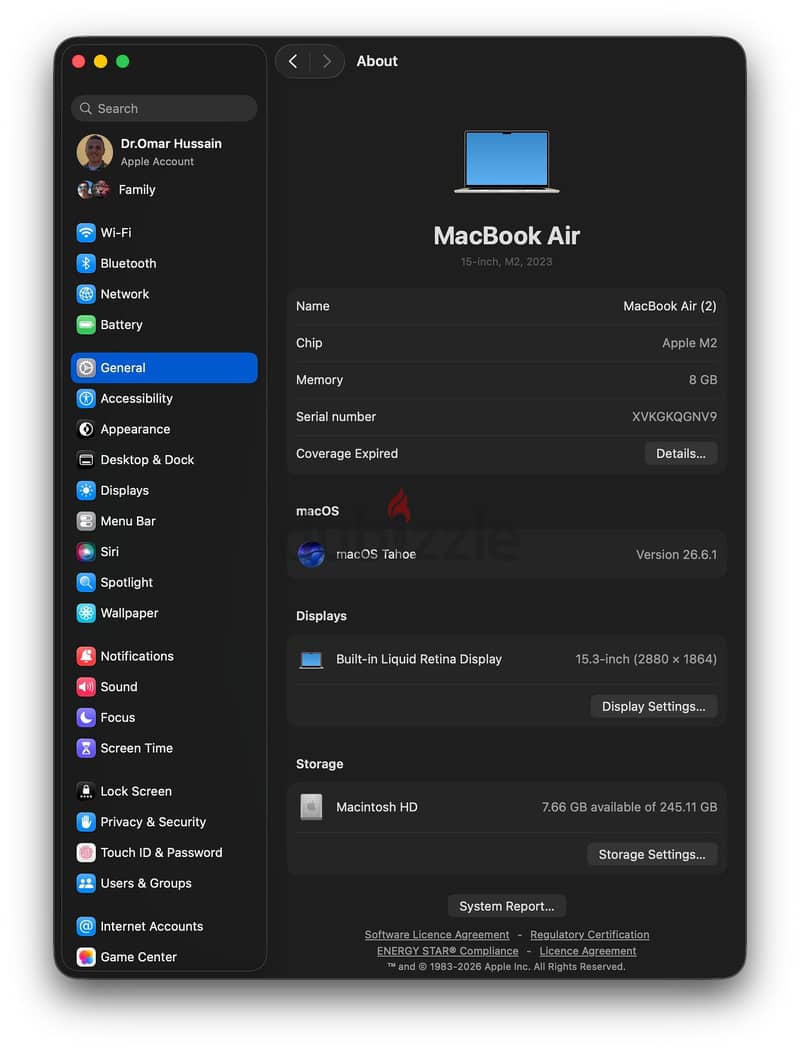 Macbook Air M2 15 5