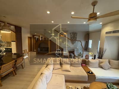 Twin Villa for sale in Katameya Gardens Compound, Fifth Settlement, ultra-super-lux finishing, distinguished location, ground floor, first floor, and roof, swimming pool, at a bargain price.