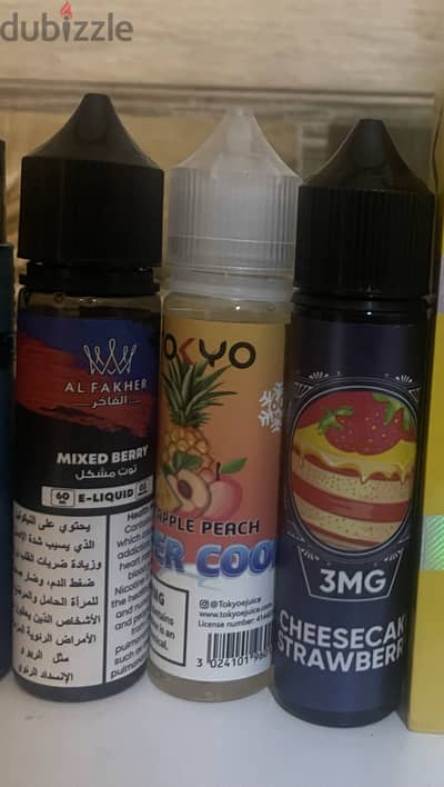 Vape dl liquid ٣ بسعر ١