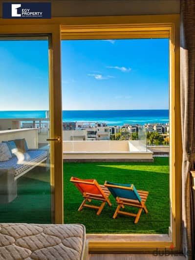 شاليه للبيع متشطب بالكامل بالفرش مع جاردن استلام فوري في هاسيندا وايت  Hacienda White
