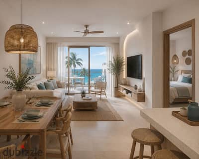 1 million pounds discount on a chalet with a direct sea view in Sidi Hanesh | 10% down payment and 12 years installment without interest