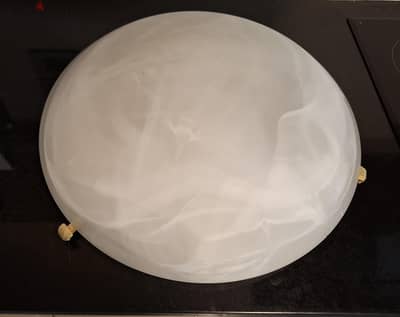 Glass ceiling plate light