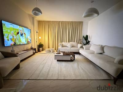 Furnished apartment for rent in Madinaty at a great price; features hotel-style furnishings and an area of ​​133 square meters.