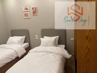 apartment with garden for rent in Lake View Residence Compound
