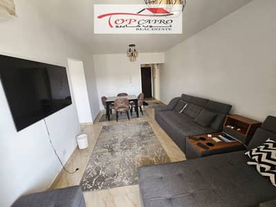 Furnished apartment for rent in Madinaty in B12 at a very distinguished location from services and the craft zone, fully furnished and air-conditioned, and has internet