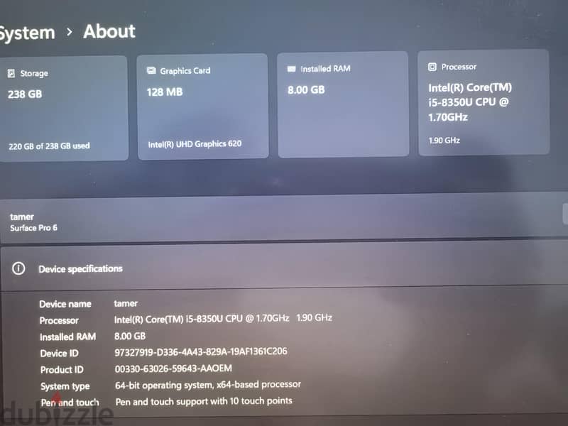 microsoft surface pro 6 4