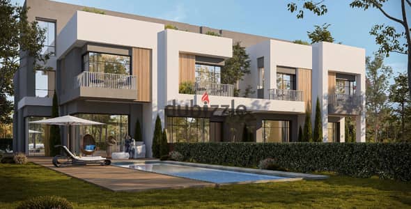 Townhouse villa for sale in installments over 8 years in Lugar Compound, Sheikh Zayed