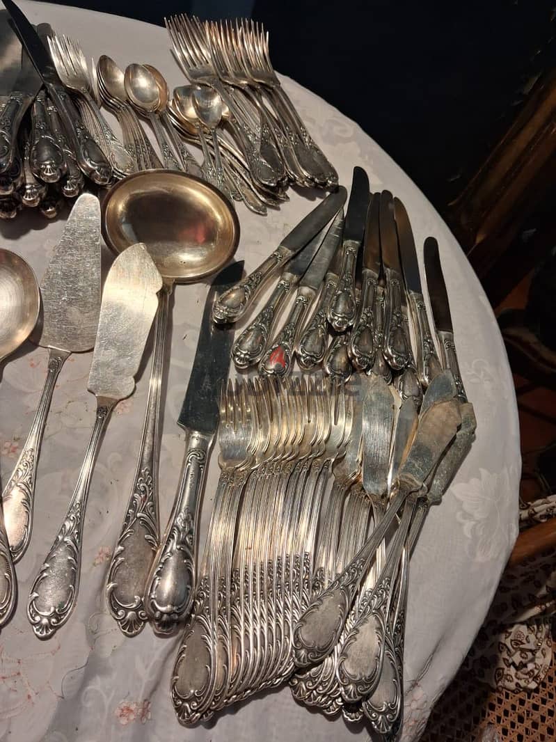 Alpaca silver plated cutlery set 1