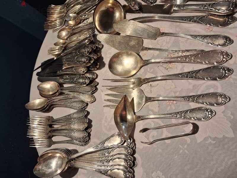 Alpaca silver plated cutlery set 5