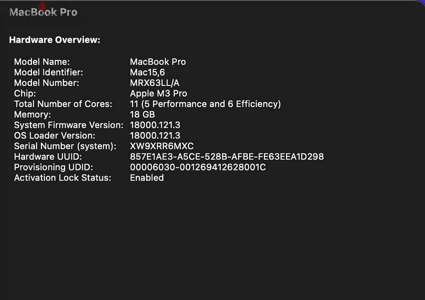MacBook M3 Pro 14 inch 4
