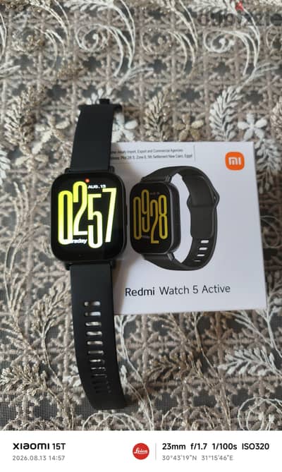 ساعة redmi watch 5 Active بحالة ممتازة جدا جدا