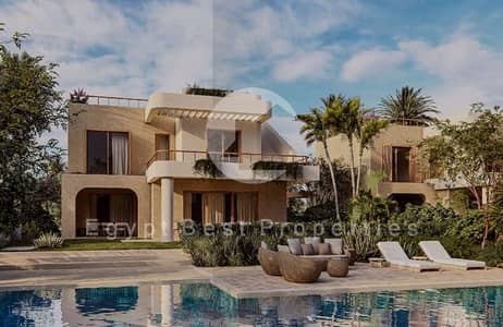 chalet for sale, in ramla ras elhikma north coast early delivery, fully finished with AC and kitchen , direct lagoon  5 minets from beach