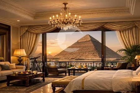 شقه للبيع في دريم لاند | فيو اهرامات | متشطبه | مفروشه |  WYNDHAM HOTELS | باعلي عائد | استثمار | بالتكيفات | المتحف المصري الكبير | الاهرامات |