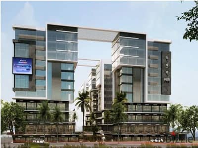 محل دور أرضي 23م + Outdoor 10م في أكتوبر | خصم 10% | مقدم 10% وتقسيط 10 سنين