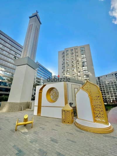 Apartment for sale in Compound One Katameya 190 m semi-finished view over Al-Shahid Axis and Sokhna Tunnel in the garage continuation of installments
