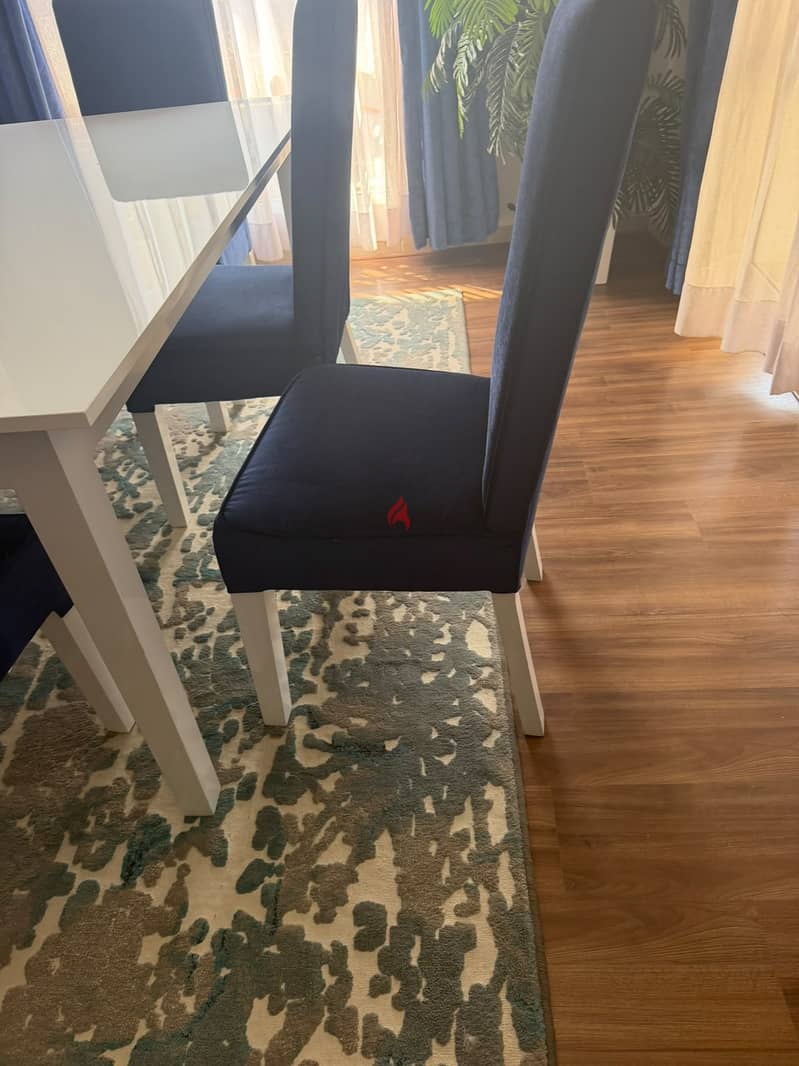 Handmade dining table six chairs 2