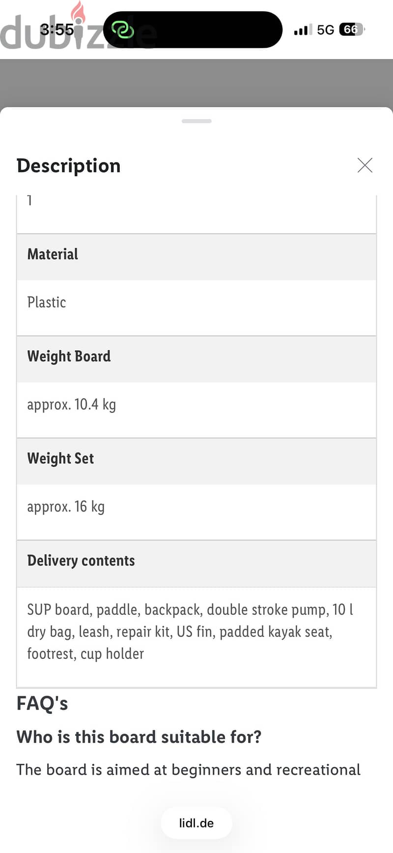 F2 x Crivit SUP Stand Up Paddle Board 4