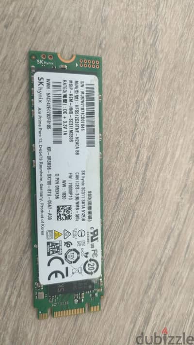 NVME 512 SK hynix