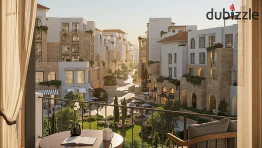 صف اول اربع غرف باطلاله بحر و الجولف  متشطبه بالكامل بمقدم 5% فقط