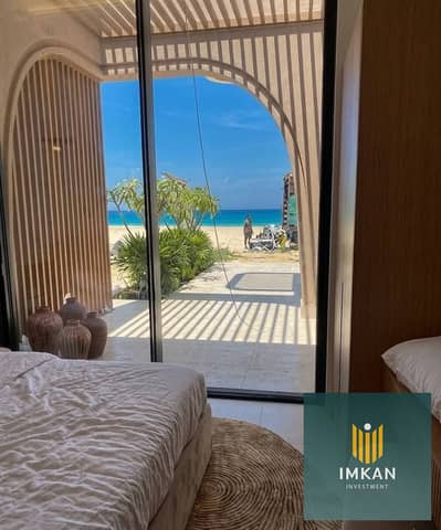 Chalet for sale first row on the swimming pool with a cash discount of 30% in Glee Village, North Coast, close to Marina and New Alamein