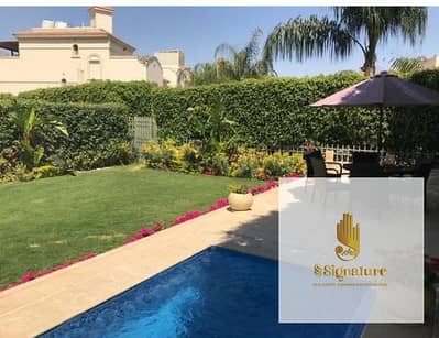 Villa for rent with private swimming pool, kitchen, and air conditioning, 525 sq m, in Patio 2, Fifth Settlement