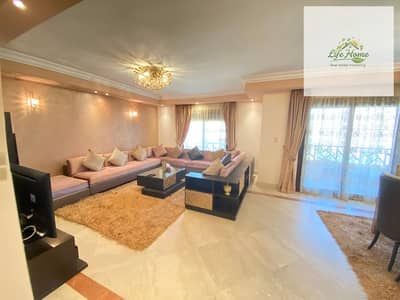 Furnished apartment for rent in Al-Rehab, three bedrooms in phase five