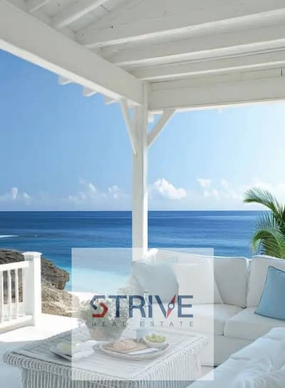 With 16,800 monthly fully finished chalet with private garden prime double View Lagoon and Sea In north coast Sidi Abdel Rahman For sale