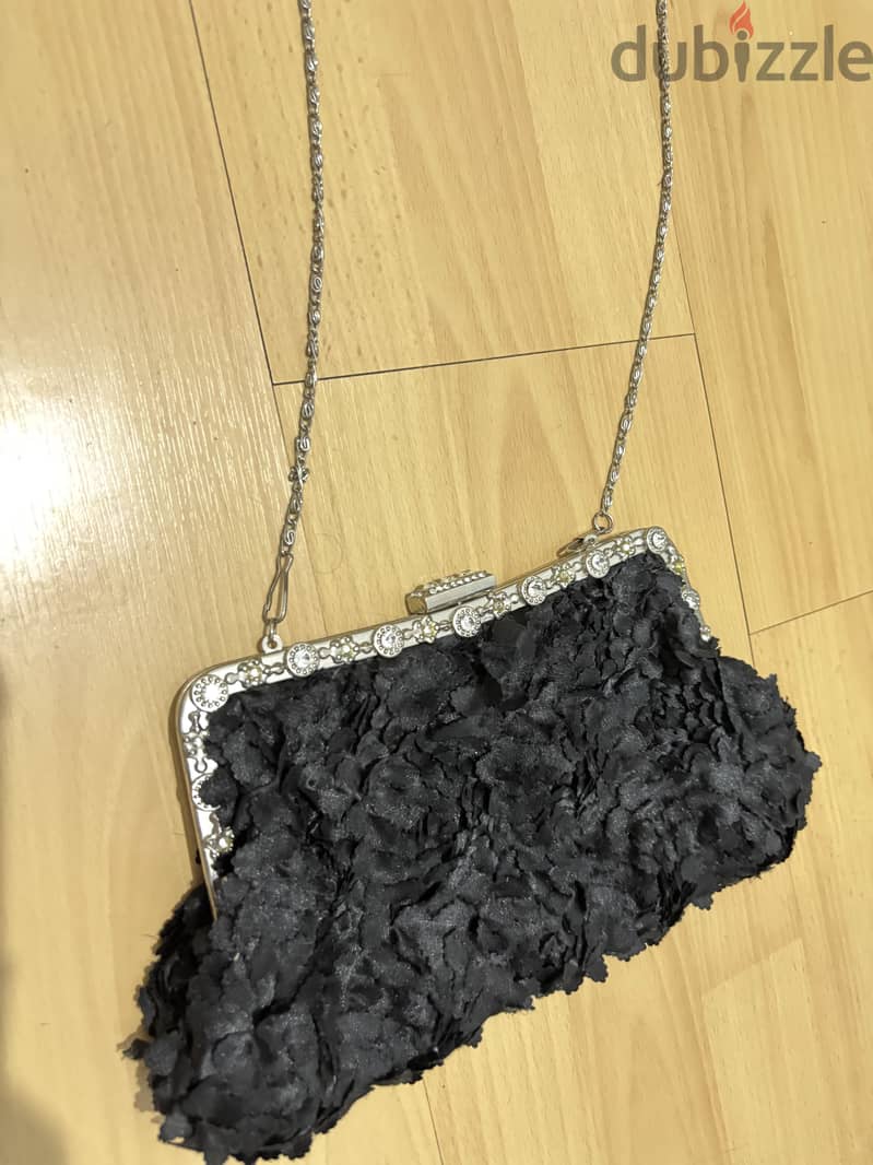 Chic Black flower bag 1