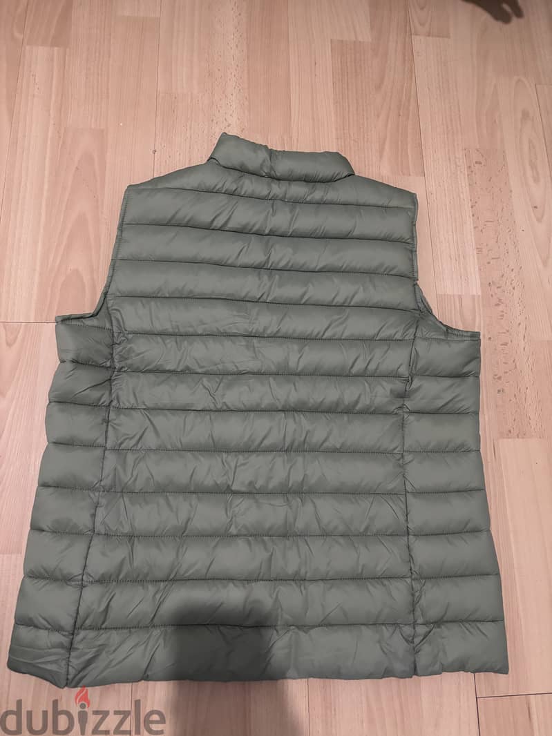 Green cut puffer jacket 2